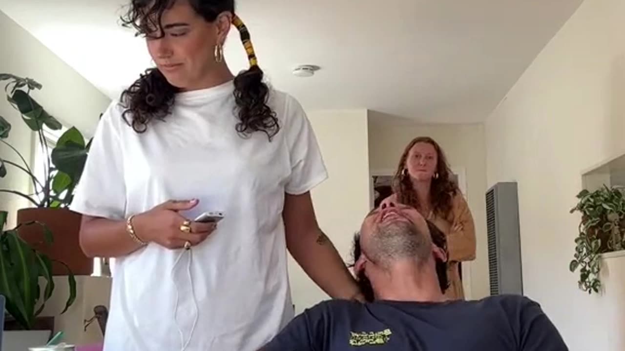 boyfriend tries period cramp simulator