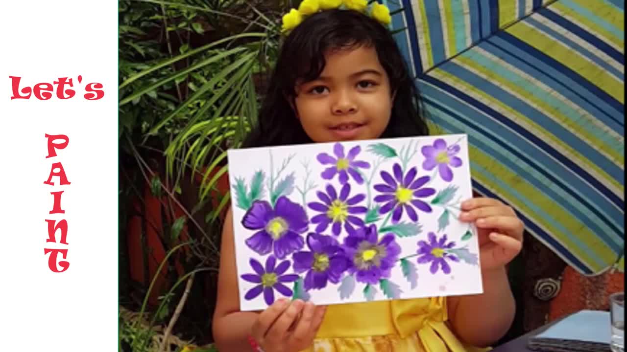 How to Paint Flowers Using Simple, Easy Single Stroke