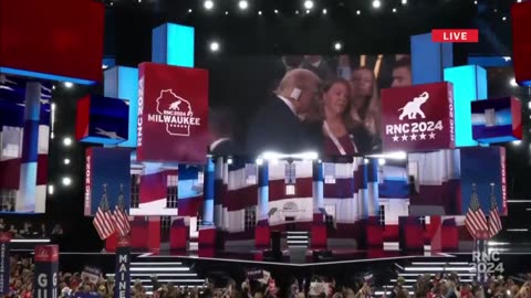 NOW - Trump, visibly emotional, makes first public appearance, since assassination attempt, at RNC.