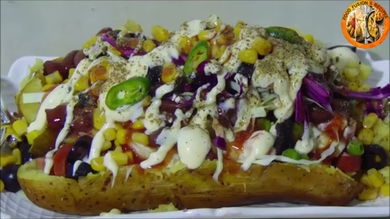 Food Fusion & Recipes - Baked Potato Recipe - Loaded Baked Potato - Turkish Recipe