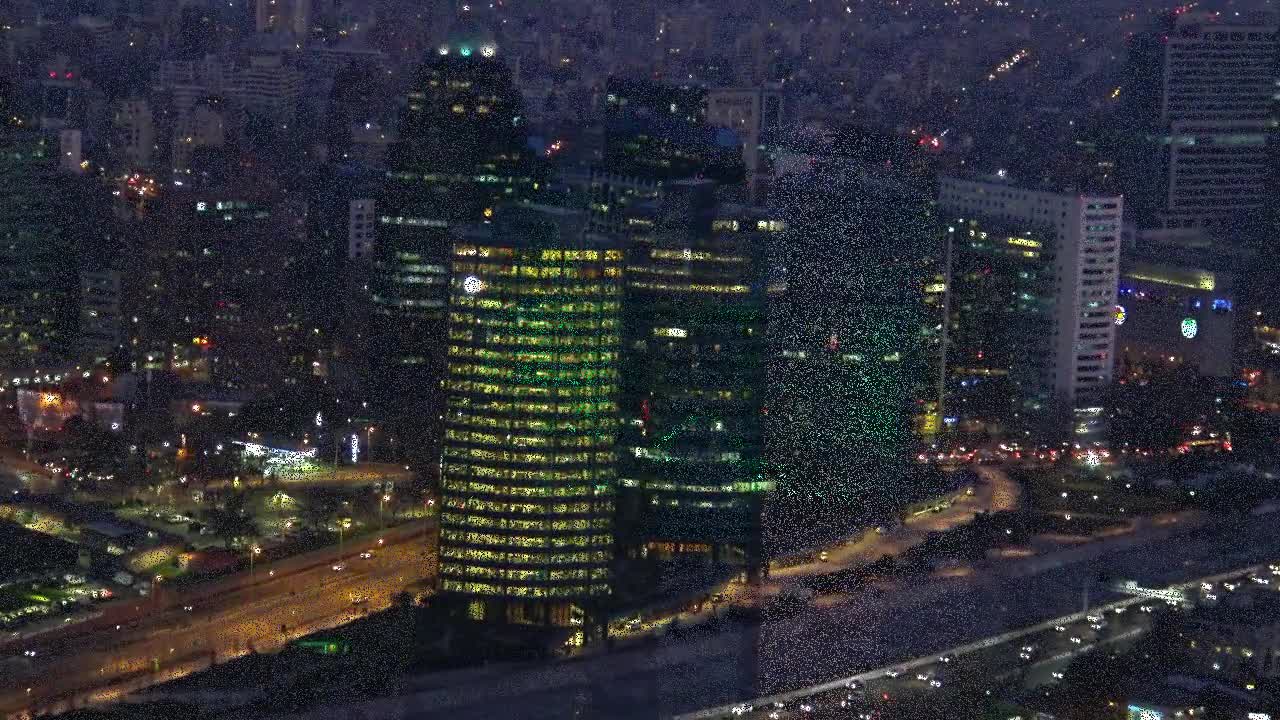 Evening Falls in Santiago, Chile view from Cerro San Cristobal