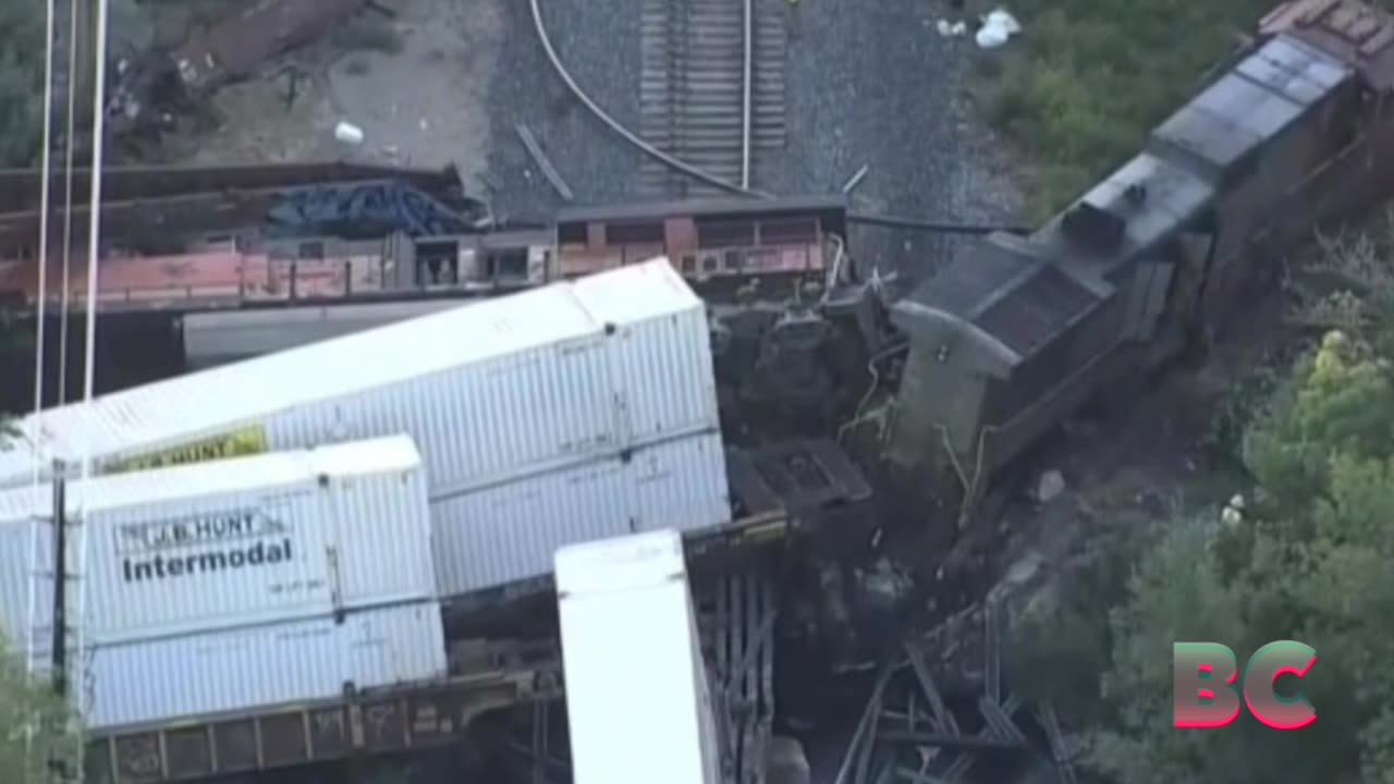 2 freight trains collided in Colorado, damaging a bridge, spilling fuel and injuring 2 crew