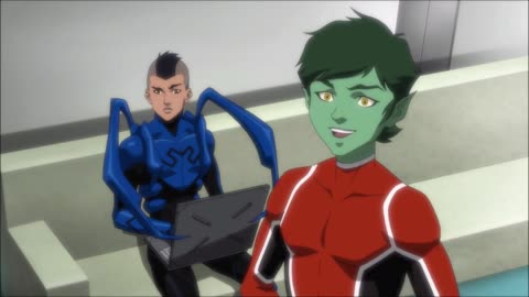 Robin Apologizes to Blue Beetle or so it seems to me Justice League vs Teen Titans