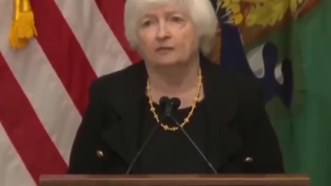 Janet Yellen - The US Treasury Department sign fell off when asked about US Dollar