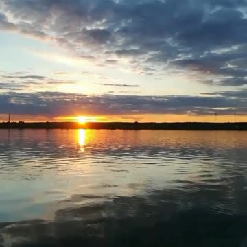 sunset on the river