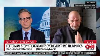 🚨 BREAKING: Fetterman says Democrats need to stop 'freaking out' over everything Trump does...