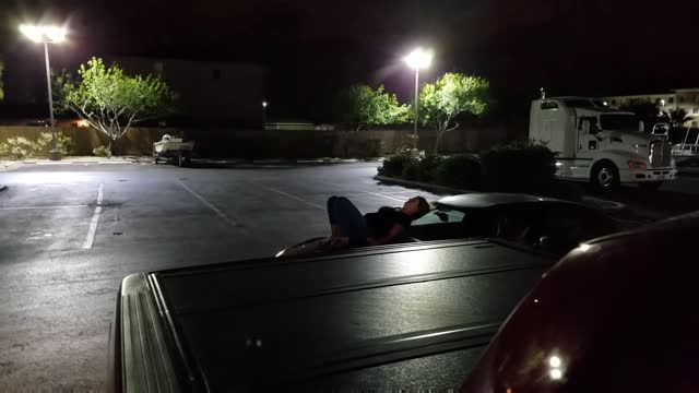 Hangry Girl Won't Get Off Car Hood