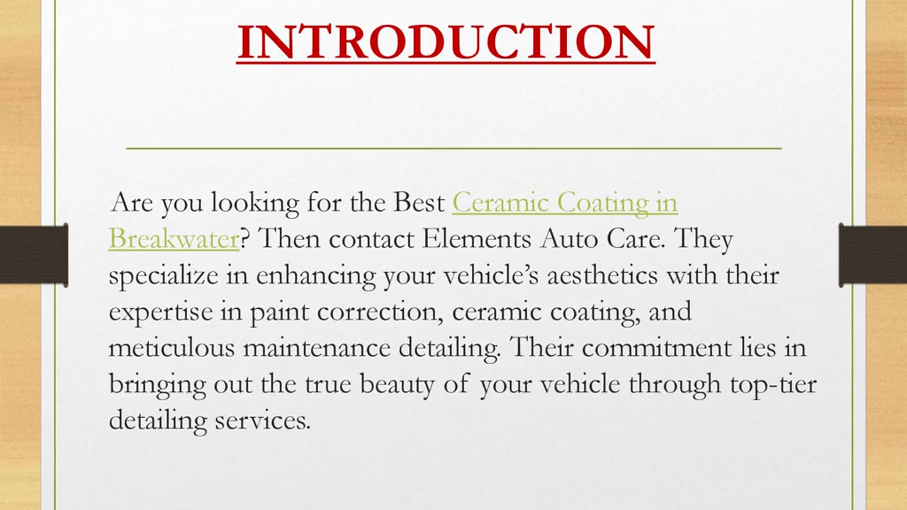 Best Ceramic Coating in Breakwater