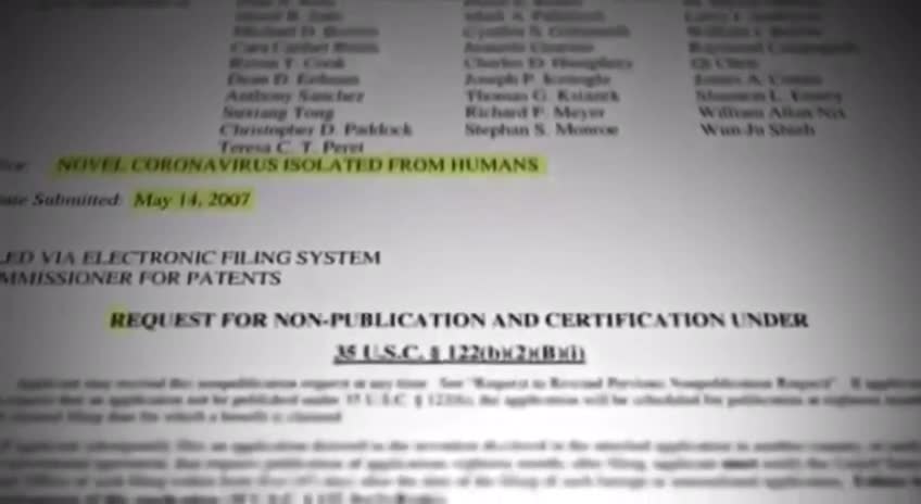 The CDC and Dr. Anthony Fauci hold the patent on COVID-19