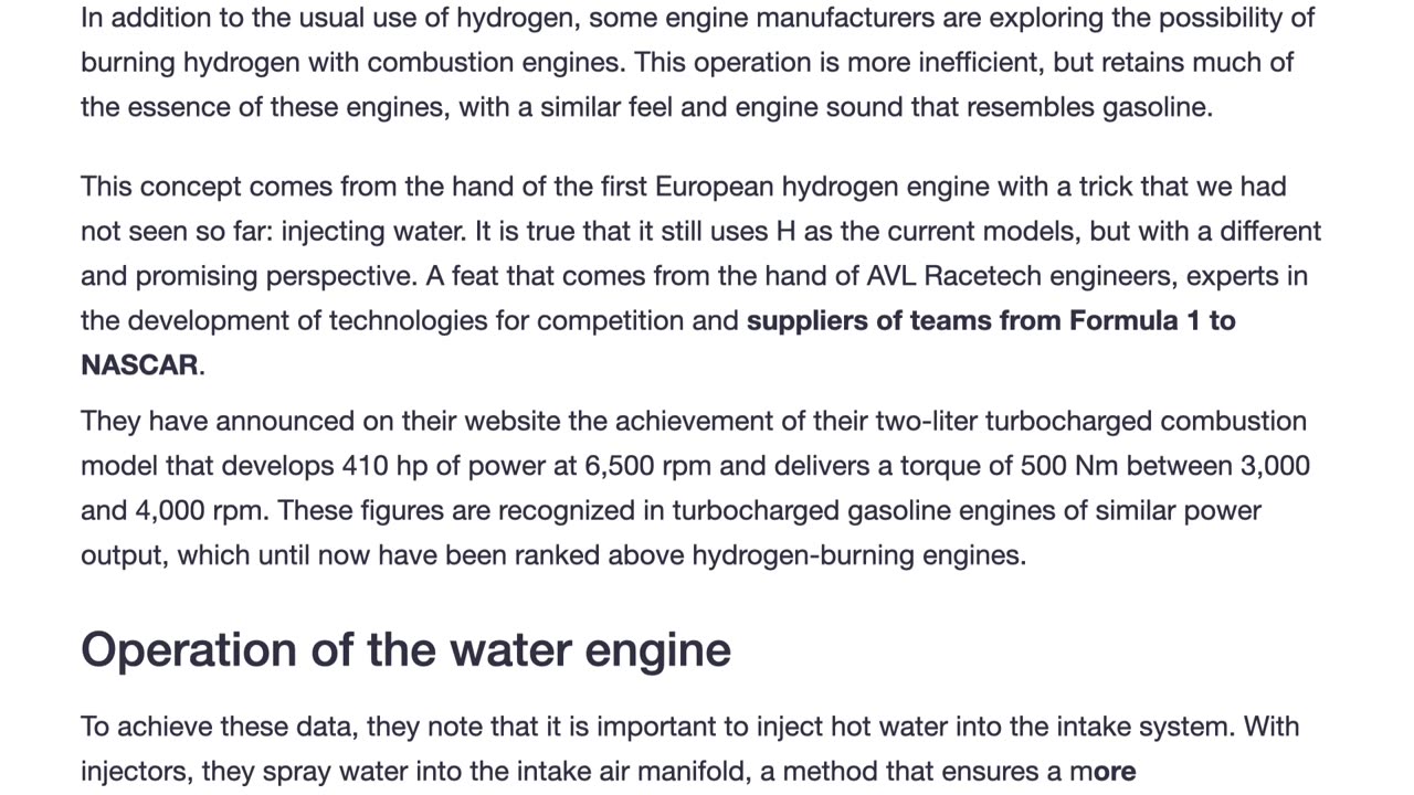 This engine runs on water and will be commercialized- Better than hydrogen and more than 400 hp