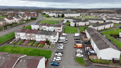 Easterhouse In Glasgow Scotland By Drone 4k