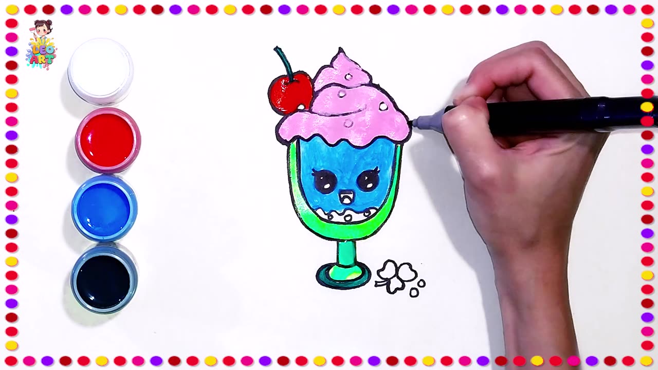 Easy Creamy Smoothie 🥤 Painting for Kids Aged 6-8 | Fun Art Project for Children