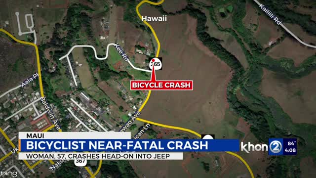 Bicyclist, visiting from Iowa, in life-threatening condition after striking vehi