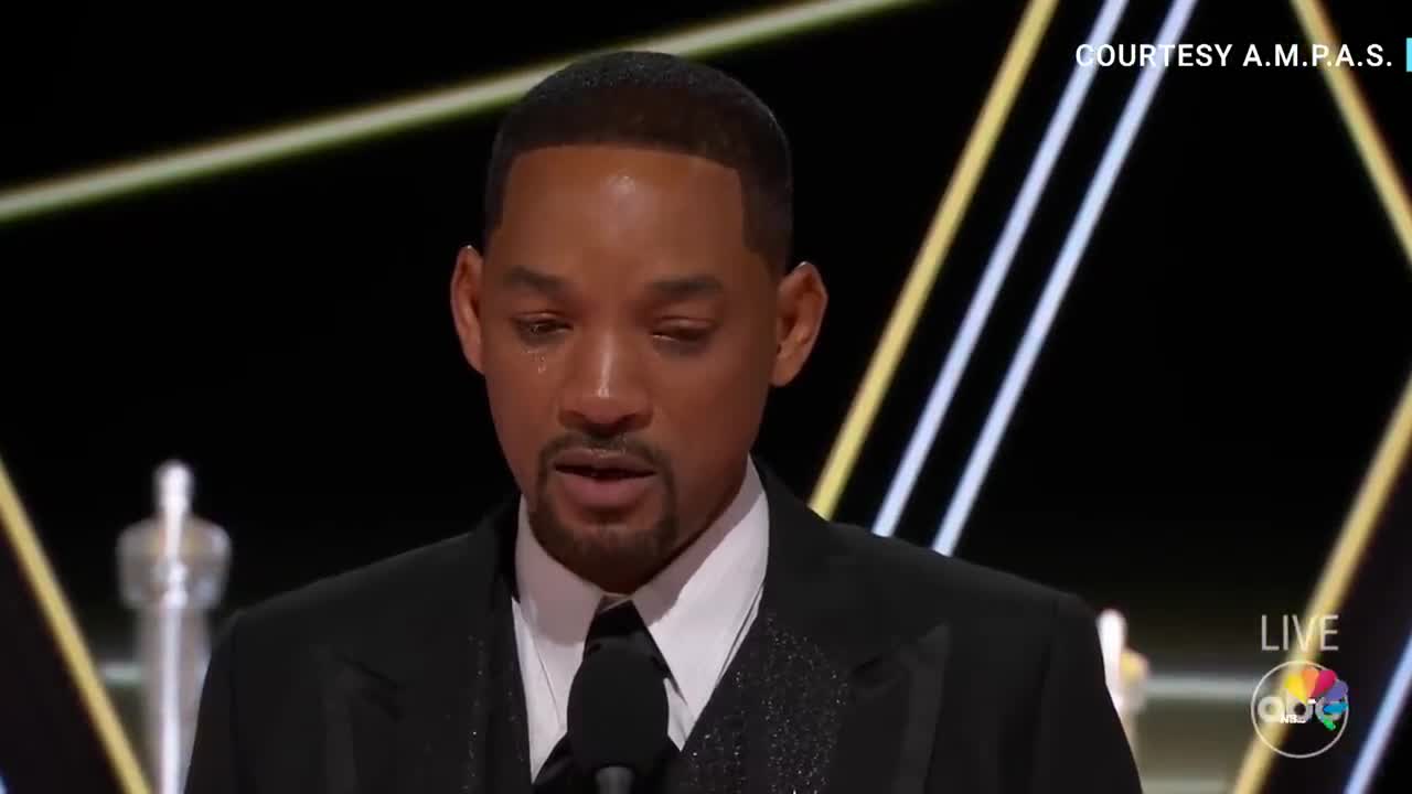 Will Smith hits Chris Rock at the Oscars, apologizes during speech