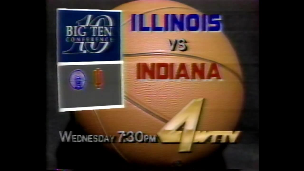 January 24, 1987 - Promo for Indiana - Illinois Basketball Telecast