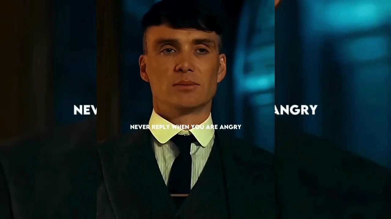 NEVER REPLY WHEN YOU ARE ANGRY ~ THOMAS SHELBY QUOTES || PEEAKY BLINDERS