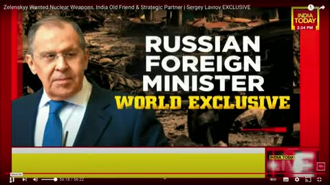 SERGEY LAVROV SPEAKS TO INDIA TODAY