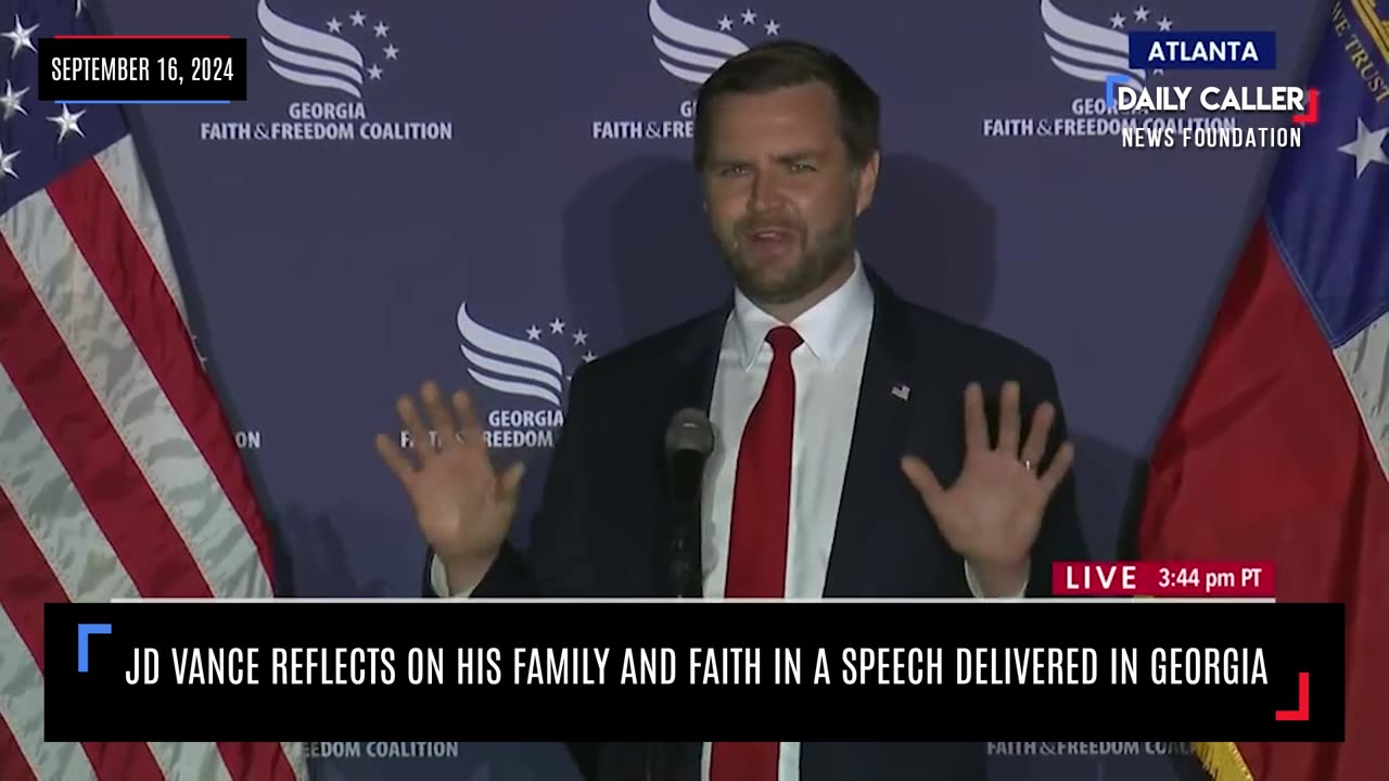 JD Vance Highlights His Family And Faith Experiences During His Address In Georgia