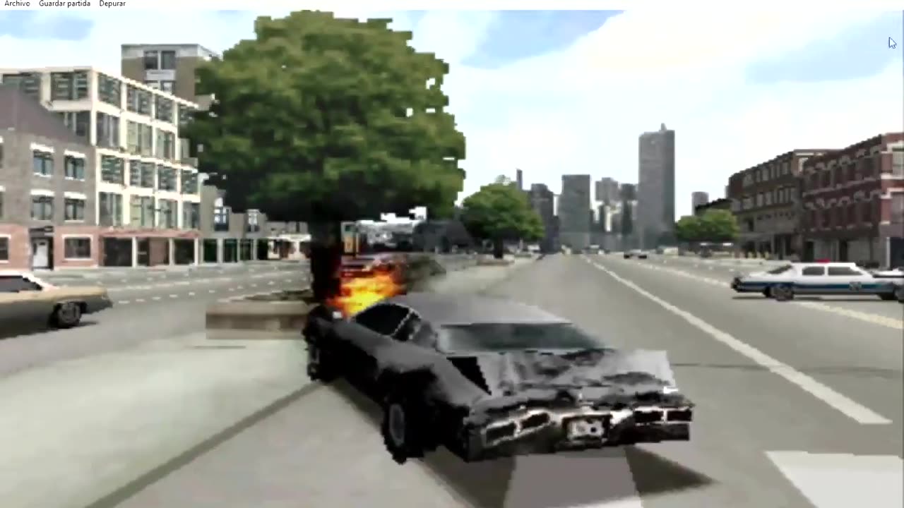 High speed chase of a 1970s car in Chicago in Driver 2 - Part 9