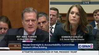 Mike Turner to Cheatle-You look incompetent-If Trump had been killed you would have looked CULPABLE!