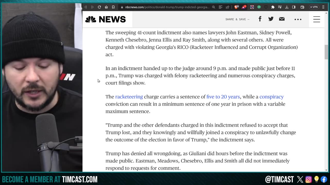 Trump AND His Lawyers Charged UNDER RICO, Democrats Are Engaged IN SEDITIOUS CONSPIRACY Against US