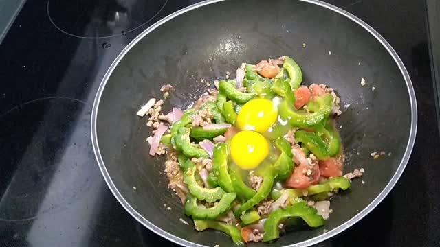 My Stewed bitter gourd with egg