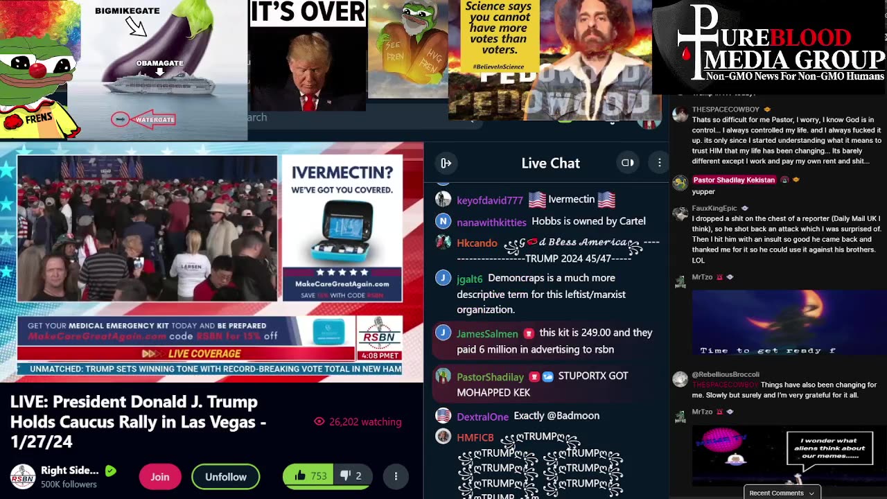 Trump Rally and saturday fren stream archive