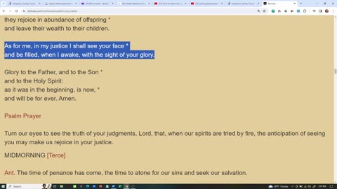 February 21st 2024 divine office, daytime prayer