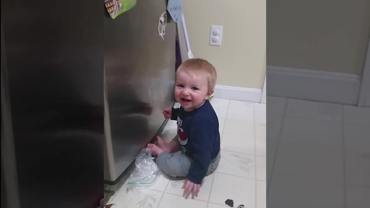 what happens when baby open fridge