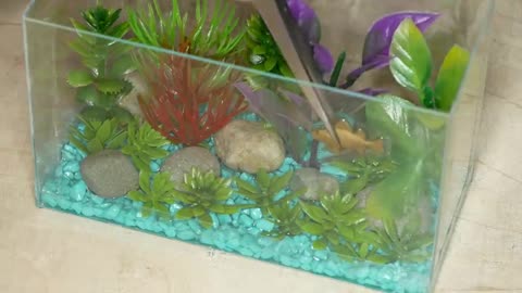 Making Tiny FISH Aquarium RESIN ART