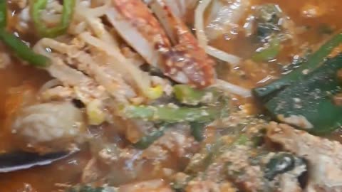 Korean style spocy seafood soup2