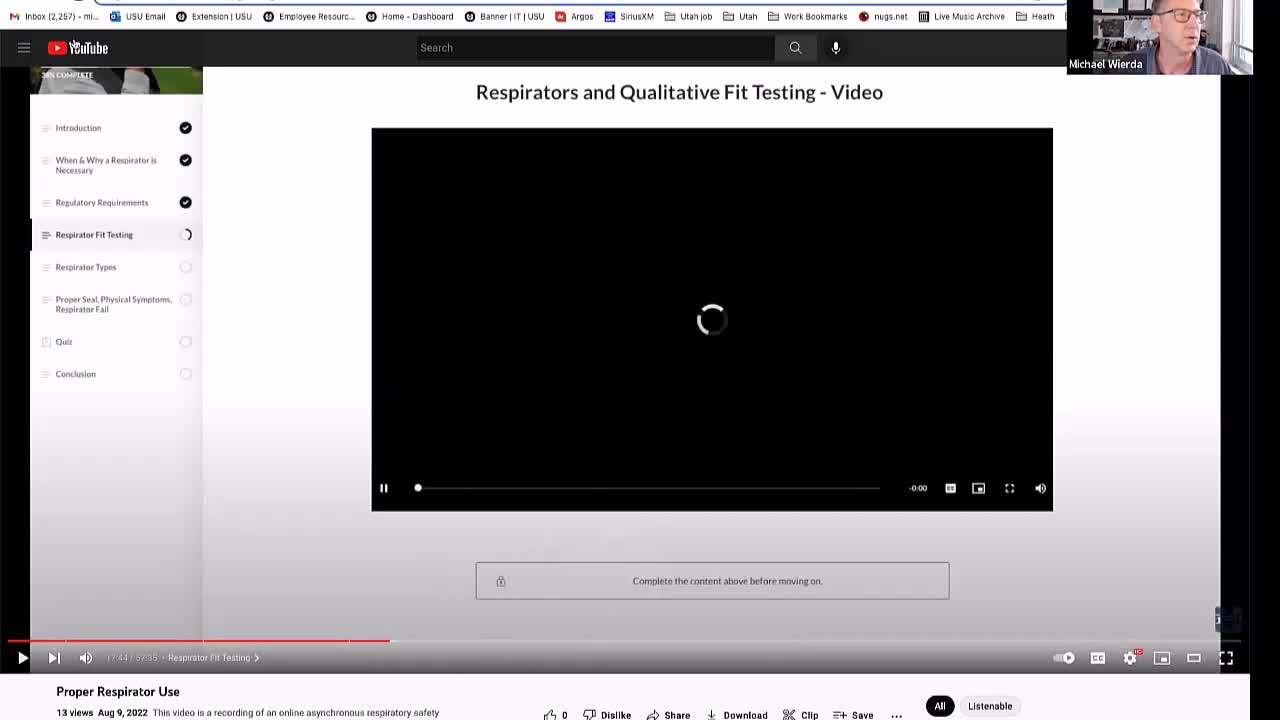 Dr. Michael Wierda of Utah State University Discusses Respirator Fit Training