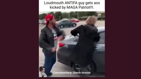 Antifa Guy Gets Pounded By MAGA Guy!