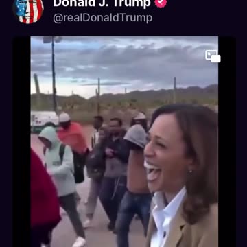 Donald Trump posts hilarious video on Truth Social of Kamala Harris border crisis