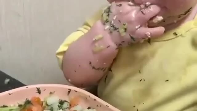 Baby think eating food baby so hungry 😂😂😂😀 funny moments