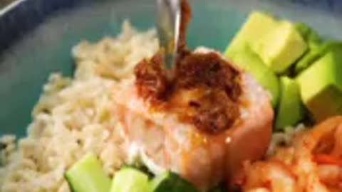 TikTok Salmon Rice Bowl Recipe