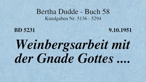 BD 5231 - WEINBERGSARBEIT MIT DER GNADE GOTTES ....