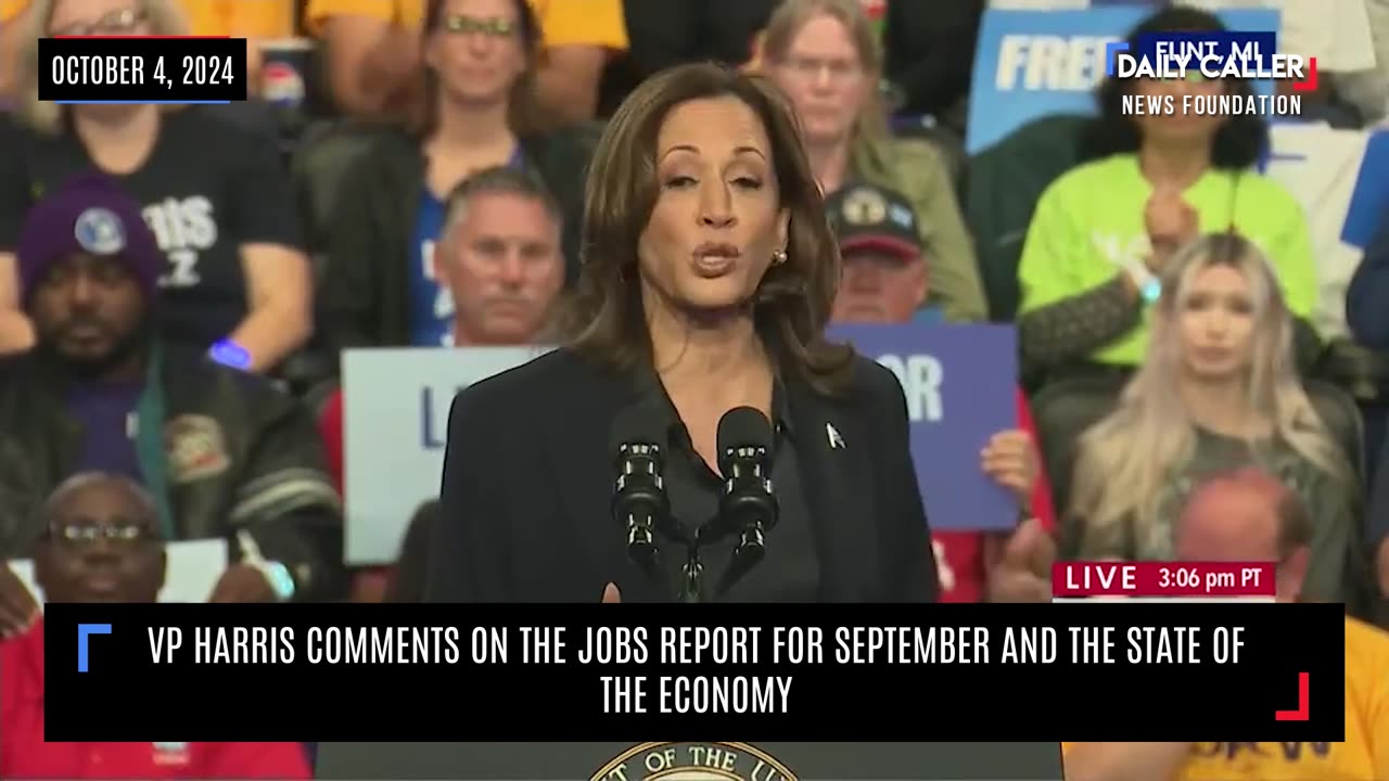 VP Harris Comments On The Jobs Report For September And The State Of The Economy