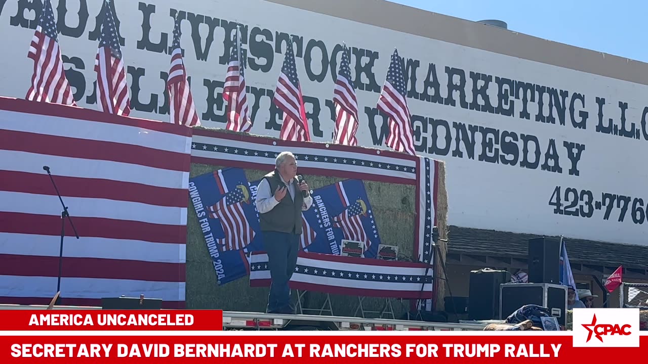 America UnCanceled: Secretary David Bernhardt speaks at Ranchers for Trump Rally in Nevada