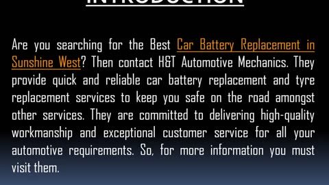 One of the Best Car Battery Replacement in Sunshine West