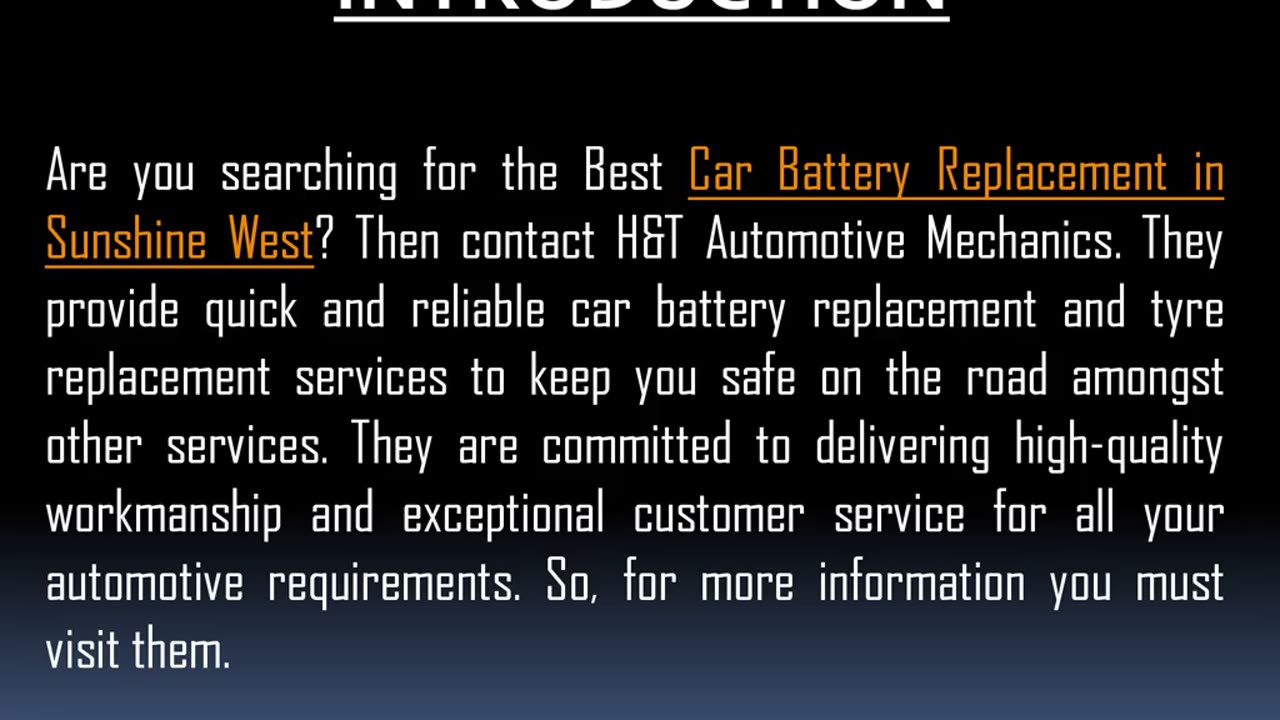 One of the Best Car Battery Replacement in Sunshine West