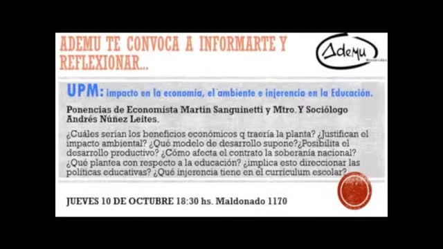 Impact of the UPM Corporation on the economy, the environment and education in Uruguay (SPANISH)