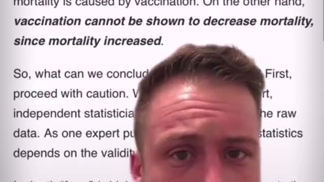 The higher the vaccination rate the higher the mortality watch