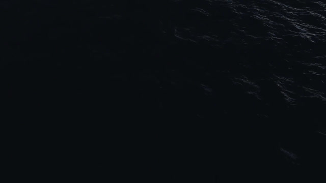A boat on the sea at night