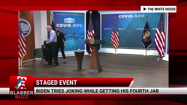 Biden Tries Joking While Getting His Fourth Jab
