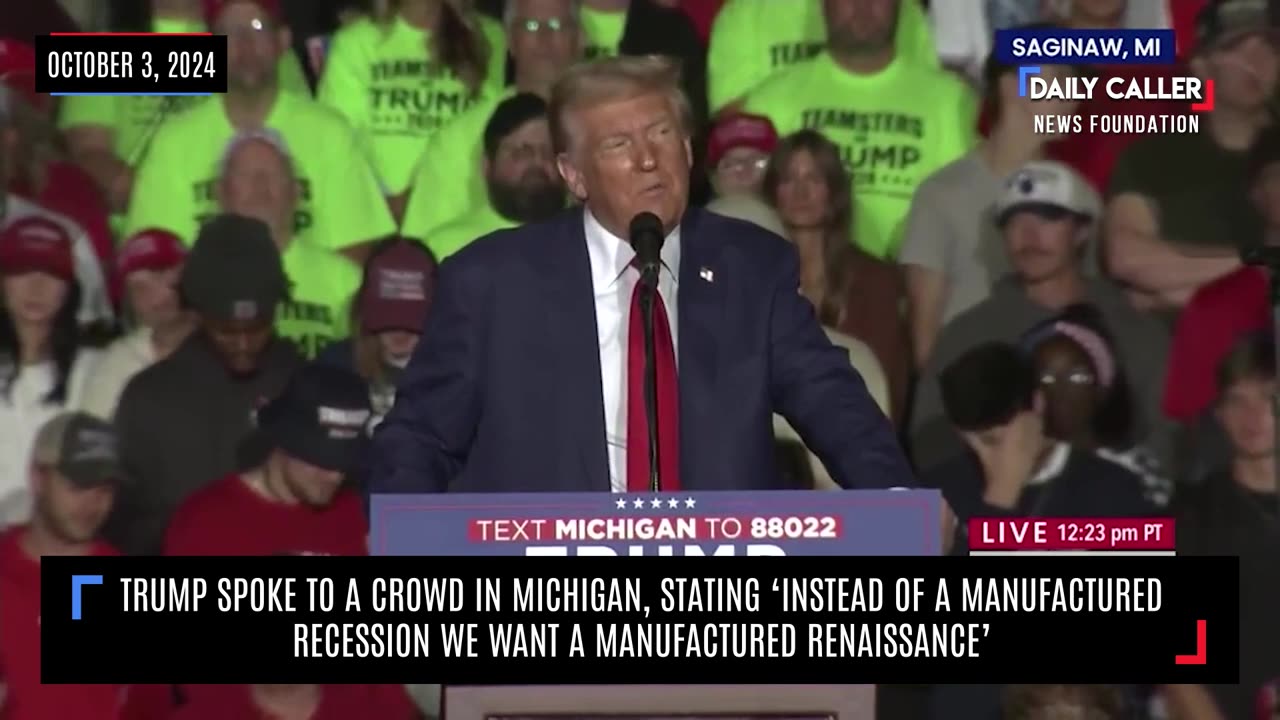 Trump to Voters: 'Instead of a Manufacturing Recession, We Can Have a Manufacturing Renaissance'