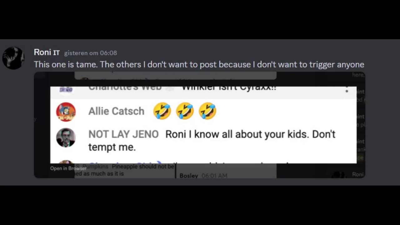 Not Lay Jeno threatening Roni's kids