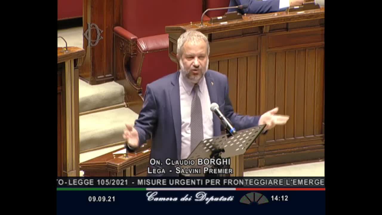 🔴 Intervento in Aula dell'On. Claudio Borghi del 09/09/2021 ("Green Pass" e vaccinazione).