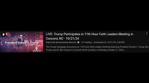 LIVE: Trump Participates in 11th Hour Faith Leaders Meeting in Concord, NC - 10/21/24