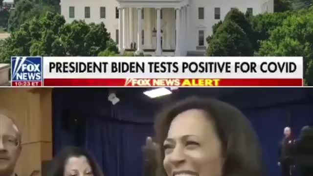 Harris Reaction on Biden getting Covid